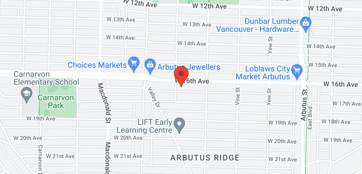 map of 2484 W 16TH AVENUE
